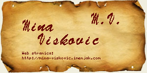 Mina Višković vizit kartica